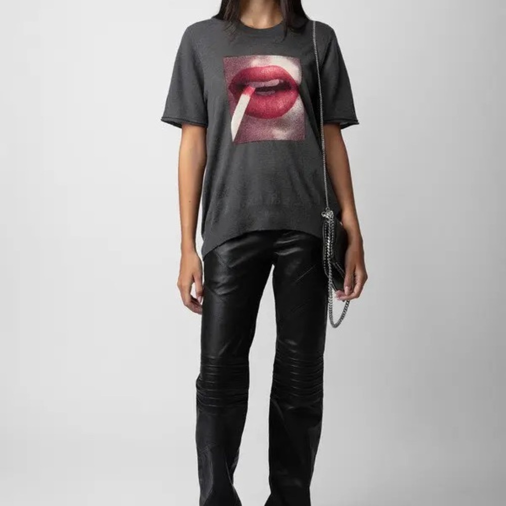 Zadig & Voltaire Ida Photoprint Cashmere sweater - Picture 2 of 6